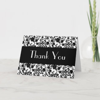 Boda Floral Rococo, tarjeta de agradecimiento