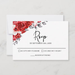 Boda floral roja RSVP