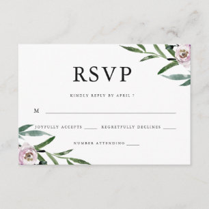 Boda floral romántica RSVP