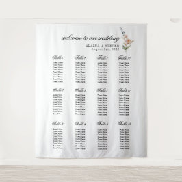 Boda floral romántico Tapiz Decoración