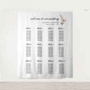 Boda floral romántico Tapiz Decoración