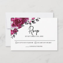 Boda floral rosa RSVP