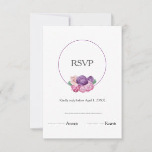 Boda floral Roses ultravioleta y rosa RSVP