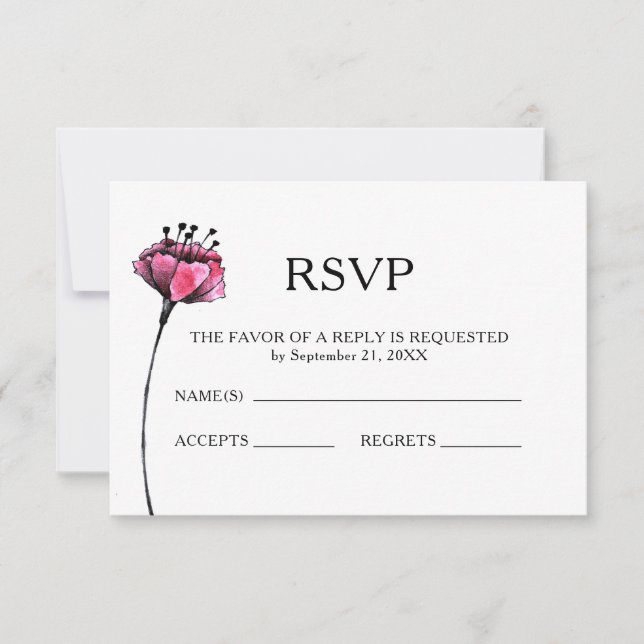 Boda floral RSVP (Anverso)
