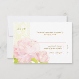 Boda floral suave de peones rosados RSVP