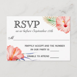 Boda floral tropical de Luau de Hawái RSVP