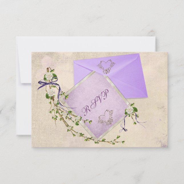 Boda floral Twig RSVP (Anverso)