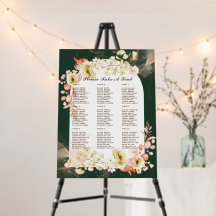 Boda floral verde de coral de temporada esmeralda