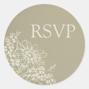 Boda floral vintage Sellos para sobres RSVP
