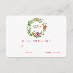 Boda Floral Vintage Suculento RSVP