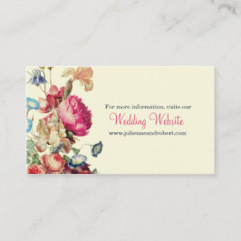Boda Floral Vintage Tarjeta web simple RSVP