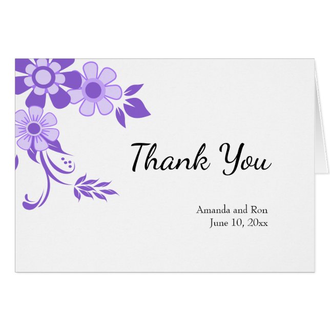 Boda floral violeta (Anverso (Horizontal))
