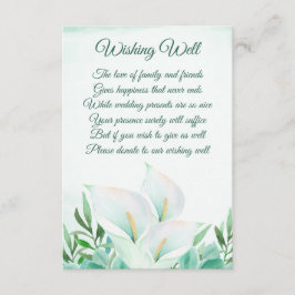 Boda Floral White Calla Lily Deseando Tarjetas De 