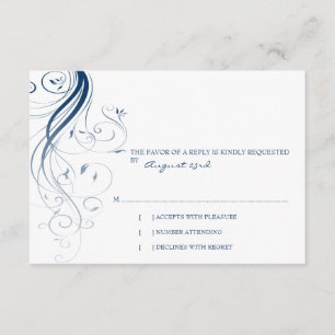 Boda Flourish de Ombre Azul de la Marina RSVP