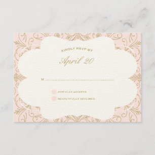 Boda Flourish RSVP rubor/oro