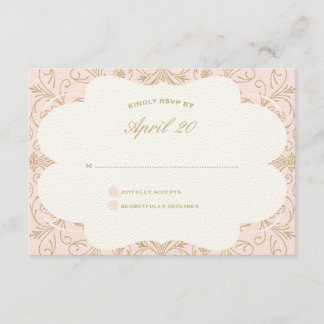 Boda Flourish RSVP rubor/oro