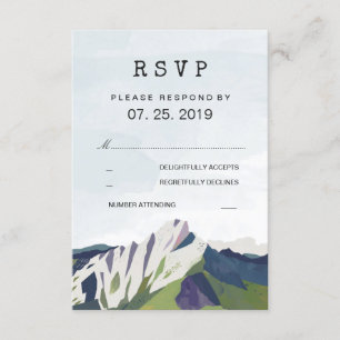 Boda forestal de montaña moderna RSVP