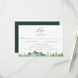 Boda Forestal de Montaña RSVP con Tarjeta de Elecc