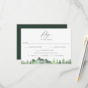 Boda Forestal de Montaña RSVP con Tarjeta Elección