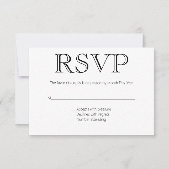 Boda formal RSVP (Anverso)
