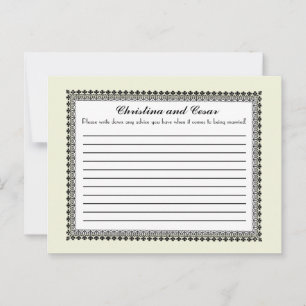 Boda Formal Verde/Gris con Tarjeta de Consejos Esc