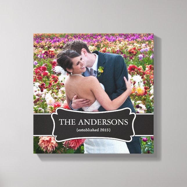 Boda Foto envuelta lienzo (Anverso)