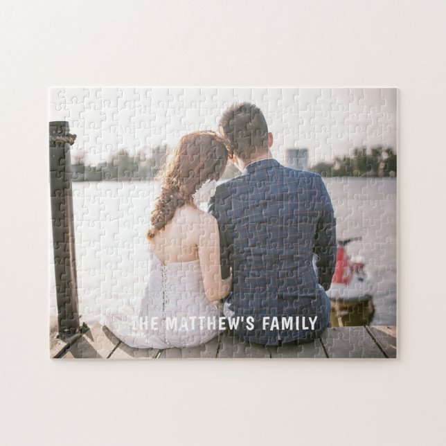 Boda foto personalizada rompecabezas jigsaw (Horizontal)