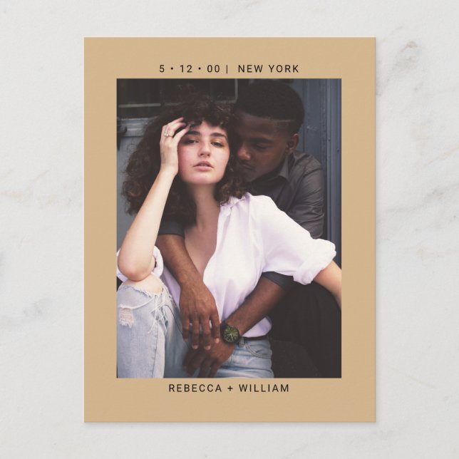 Boda fotográfica de camello Guardar la invitación  (Anverso)