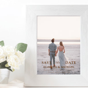 Boda fotográfica Gold Modern Save the Date Magnet