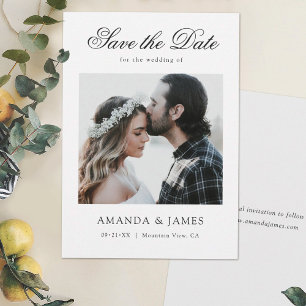 Boda fotográfica Guardar la tarjeta de fecha