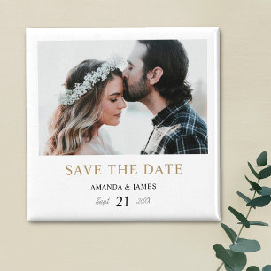 Boda fotográfica personalizado Salven el imán de f