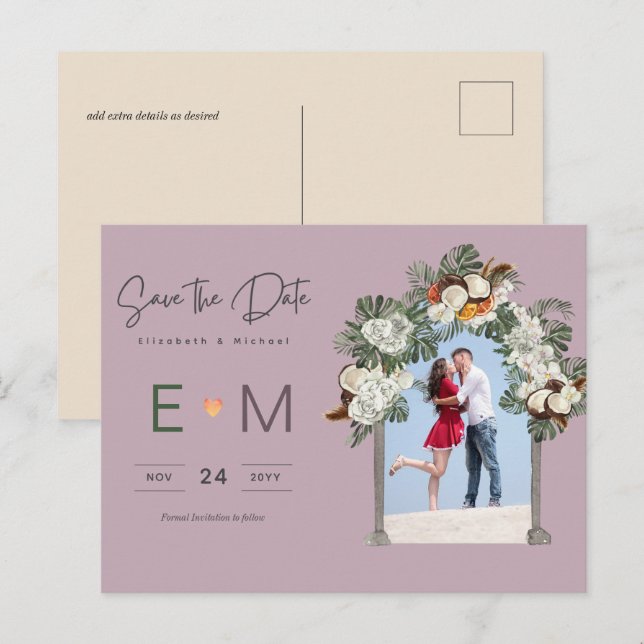 Boda fotográfica Salvar la postal floral de la fec (Anverso / Reverso)