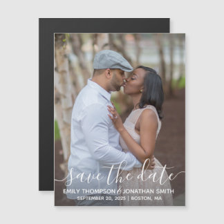 Boda fotográfica Salvar los imanes de fecha, verti