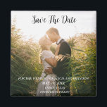 Boda fotográfico elegante simple imán moderno<br><div class="desc">Sencillo,  elegante y moderno Boda de fotografía,  Save the Date imnet. Puedes personalizarlo con tus detalles.</div>