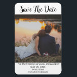 Boda fotográfico elegante simple imán moderno<br><div class="desc">Sencillo,  elegante y moderno Boda de fotografía,  Save the Date imnet. Puedes personalizarlo con tus detalles.</div>