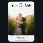 Boda fotográfico elegante simple imán moderno<br><div class="desc">Sencillo,  elegante,  blanco y negro,  moderno Boda de fotografía,  Save the Date imnet. Puedes personalizarlo con tus detalles.</div>