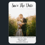 Boda fotográfico elegante simple imán moderno<br><div class="desc">Sencillo,  elegante,  blanco y negro,  moderno Boda de fotografía,  Save the Date imnet. Puedes personalizarlo con tus detalles.</div>
