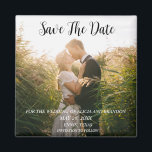 Boda fotográfico elegante simple imán moderno<br><div class="desc">Sencillo,  elegante y moderno Boda de fotografía,  Save the Date imnet. Puedes personalizarlo con tus detalles.</div>