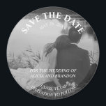 Boda fotográfico elegante simple imán negro modern<br><div class="desc">Sencillo,  elegante,  blanco y negro,  moderno Boda de fotografía,  Save the Date imnet. Puedes personalizarlo con tus detalles.</div>