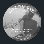 Boda fotográfico elegante simple imán negro modern<br><div class="desc">Sencillo,  elegante,  blanco y negro,  moderno Boda de fotografía,  Save the Date imnet. Puedes personalizarlo con tus detalles.</div>