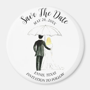 Boda fotográfico elegante simple imán ruso moderno