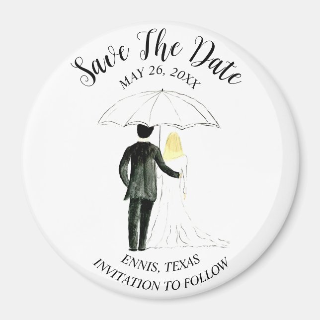 Boda fotográfico elegante simple imán ruso moderno (Frente)