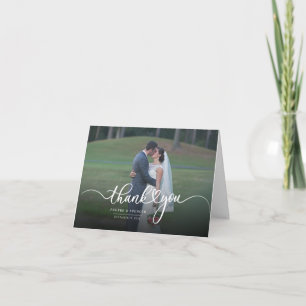 Boda fotográfico moderno manuscrito Gracias