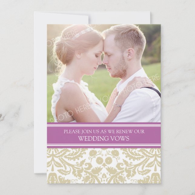 Boda fotográfico Orchid Tan vota invitación a reno (Anverso)