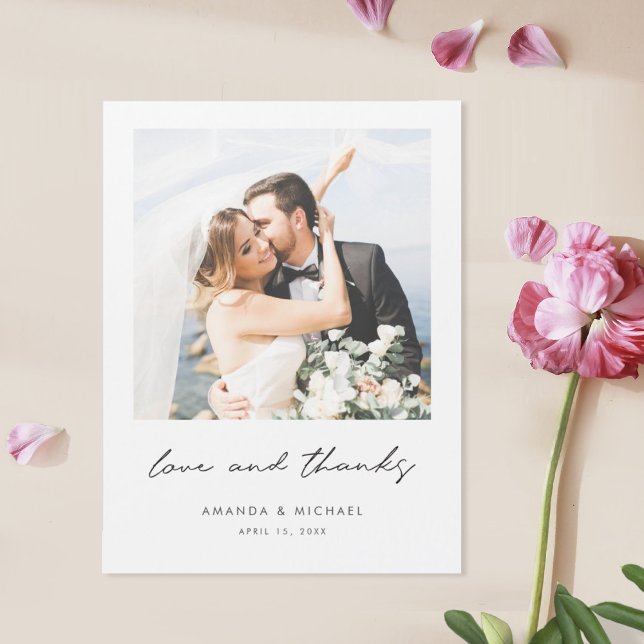 Boda fotográfico Personalizado moderno Gracias Mag (Subido por el creador)