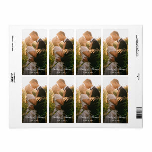 Boda fotográfico personalizado Pegatinas de pequeñ