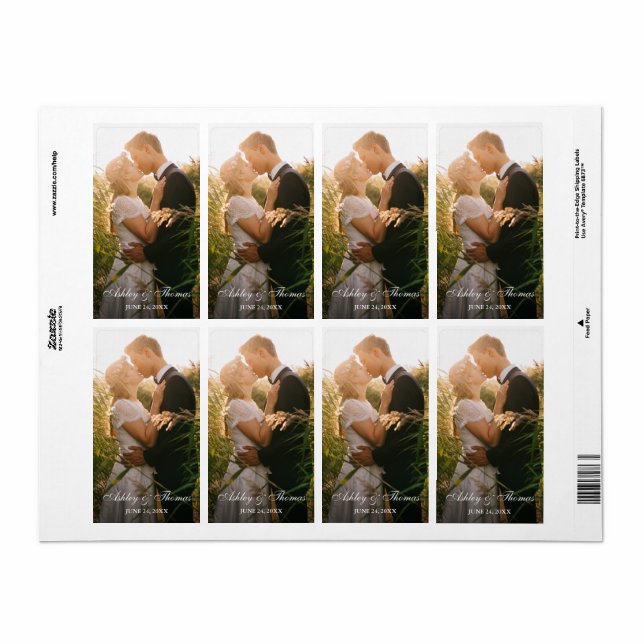Boda fotográfico personalizado Pegatinas de pequeñ (Hoja Entera)