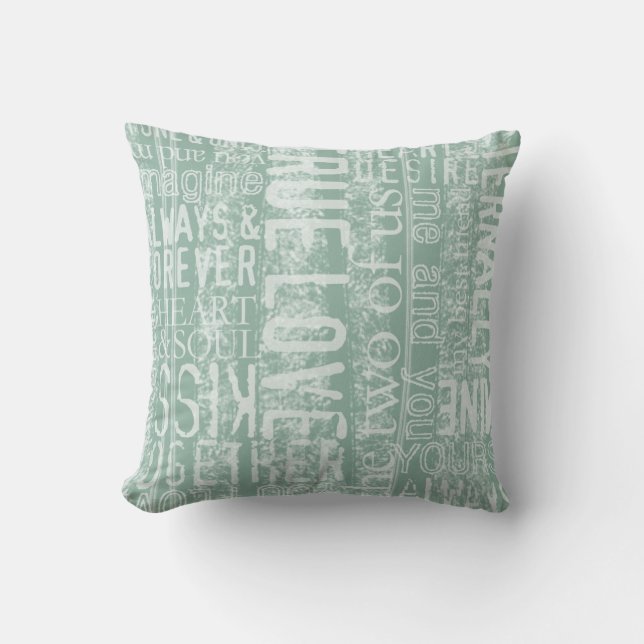 Boda frase de amor palabras almohada decorativa (Anverso)