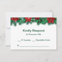 Boda fronteriza de Poinsettia Roja RSVP