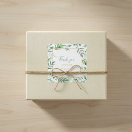 Boda fronterizo de hojas verdes gracias pegatina